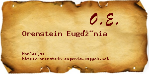 Orenstein Eugénia névjegykártya